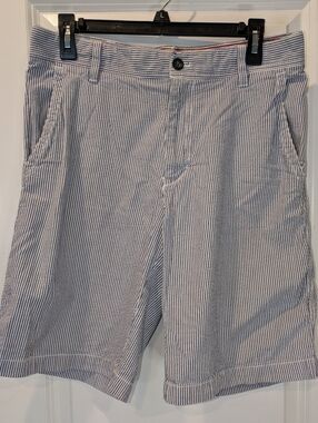 IZOD Men’s Seersucker Shorts Size 30 Blue White Striped Classic Summer